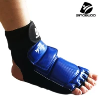 new wt taekwondo pu leather foot gloves sparring karate ankle protector guard gear boxing martial arts foot guard sock adult kid