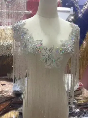 Новейшее Свадебное Ожерелье Стразы с вышитыми кристаллами искусственное