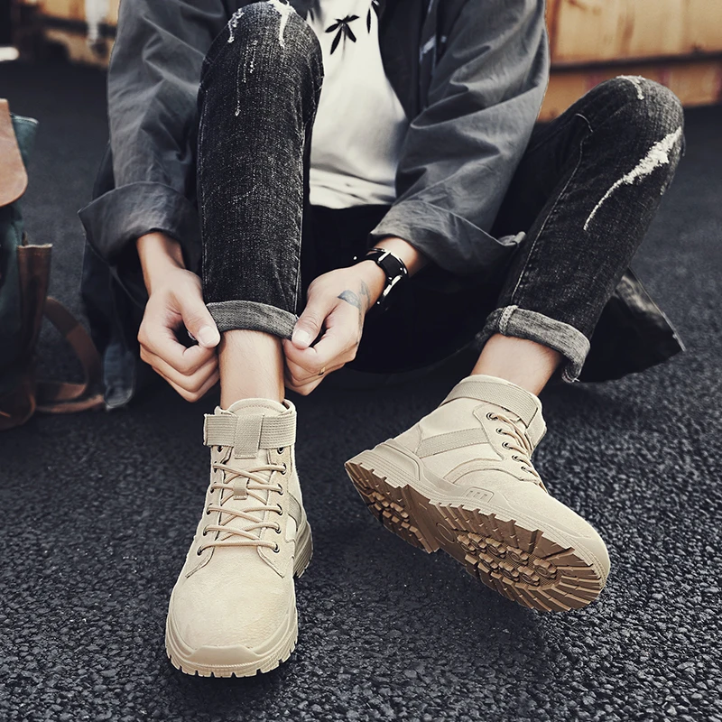 

Shoe Casual Man Fashion Men Casual Shoes Winter Boots Men's Footwear Sneakers Sports High Top Hightop For Leather Mens