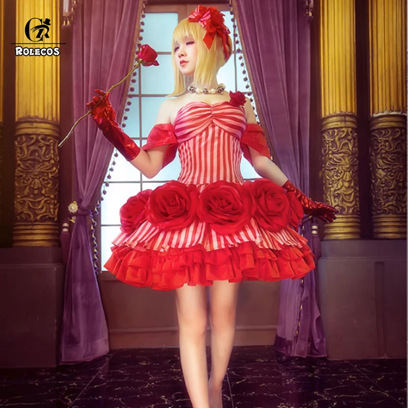 Костюм для косплея ROLECOS Game FGO костюм красного сабеля Нерон Клавдий сексуальное