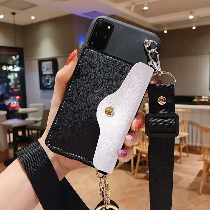 Кросс-боди ожерелье ремешок кошелек чехол для Oppo Find X2 X3 Pro Neo Lite Realme 8 K9