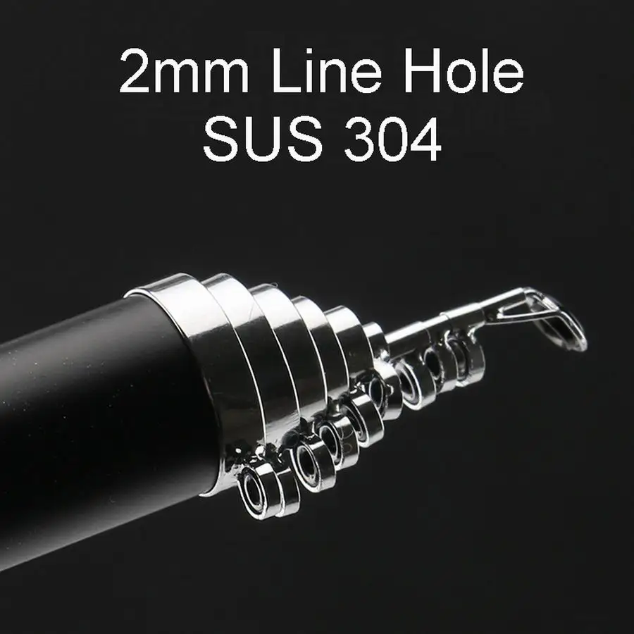 

Wholesale SUS304 Stainless Steel Porcelain Rock Fishing Rod Repair Refit Rings Line Guide 2mm Line Hole 1.2-22mm 109 Sizes