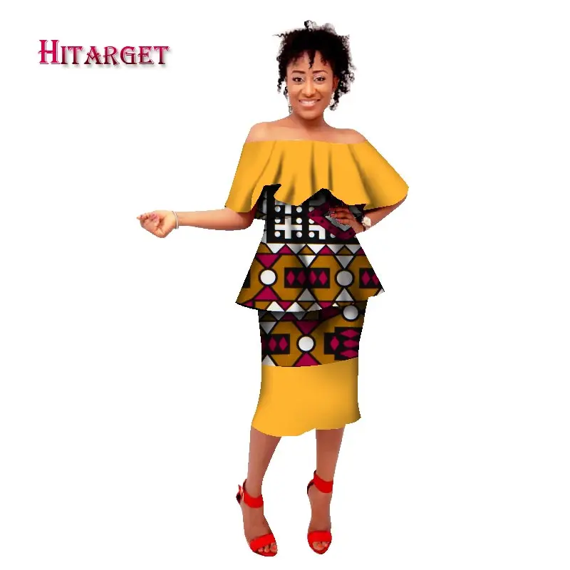 Женские платья в африканском стиле Анкары Дашики с воском батик на лето и осень