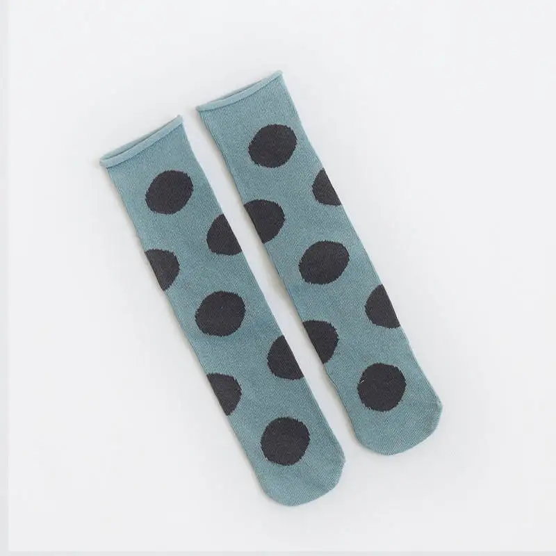 blue C Wecute/Гольфы с принтом короны для маленьких детей; Детские милые модные длинные хлопковые носки принцессы; осенние носки для маленьких девочек - Цвет: blue C