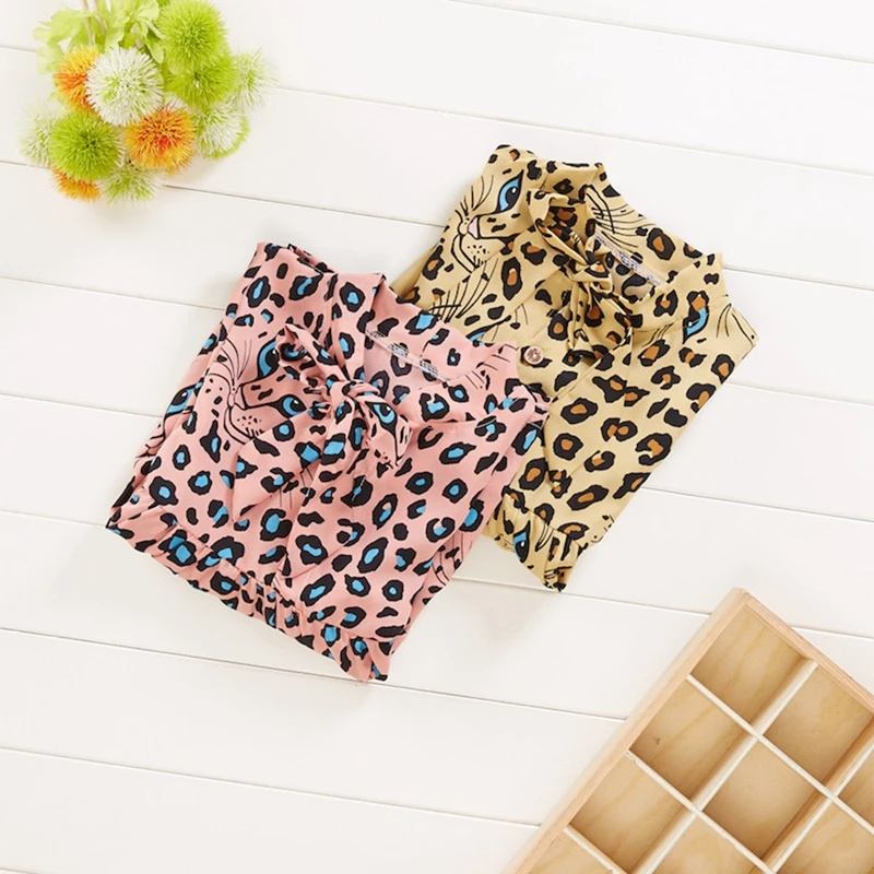 Лидер продаж Детское платье с леопардовым принтом Платья рюшами для маленьких