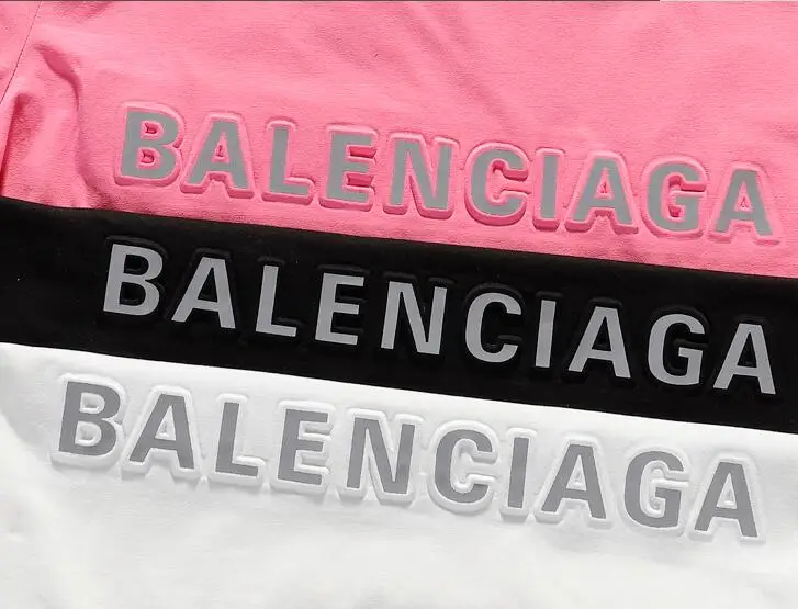 

21ss new T-shirt classic luxury front and back three-dimensional reflective letters short-sleeved high-quality couple wild limit