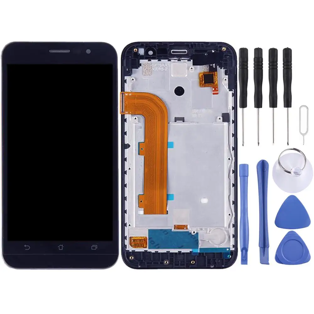 LCD Display Touch Screen Replacement LCD Screen and Digitizer Full Assembly with Frame for Asus ZenFone Ir ZB500KL X00AD