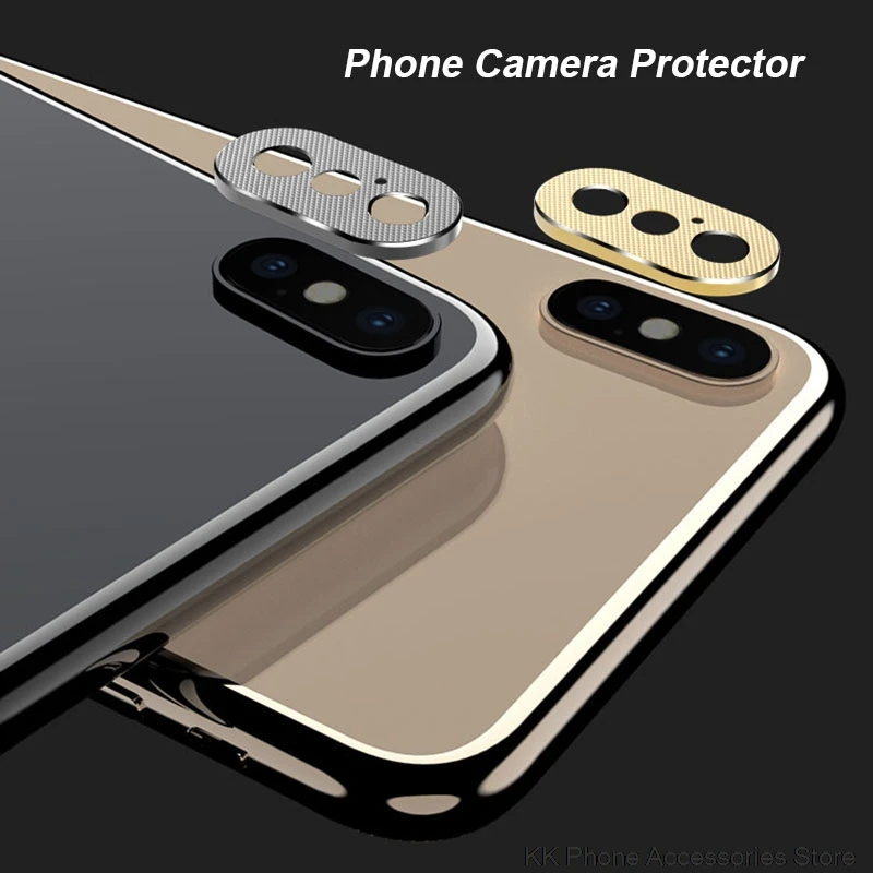 Для iPhone X XS Max XR 7 8 Защита объектива камеры алюминиевый кольцевой чехол для iPhone 6 6s 7 8 Plus Защитная крышка для камеры мобильного объектива
