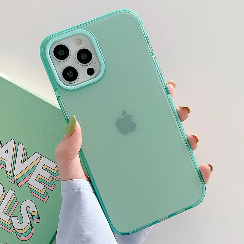 Неоновый флуоресцентный цветной чехол для телефона iPhone 14 Pro Max 11 12 13 XR X XS 7 8 Plus