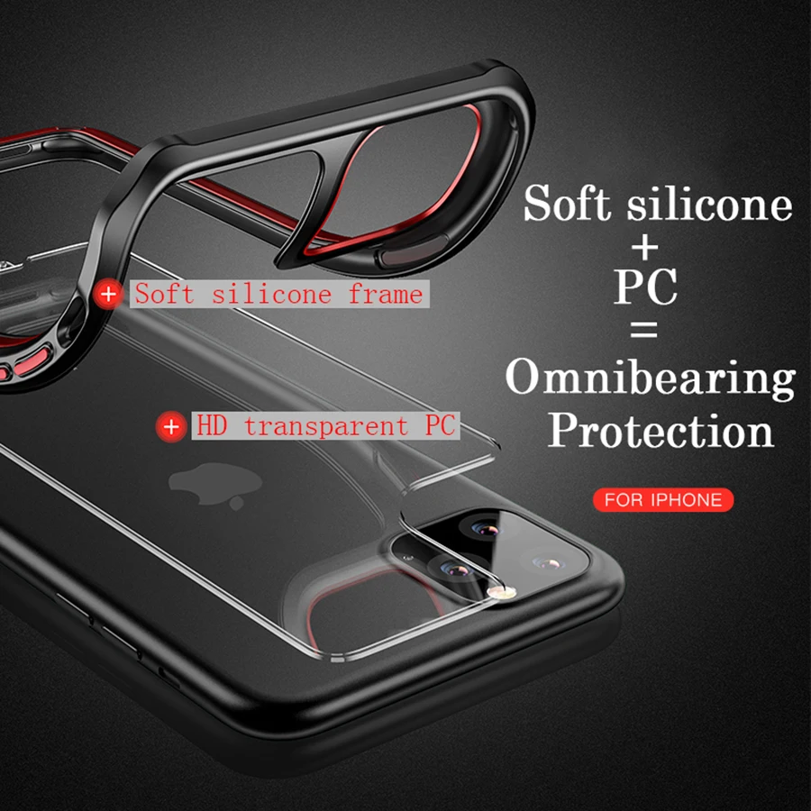 Роскошный бронированный силиконовый мягкий чехол для iPhone 11 Pro Max противоударный