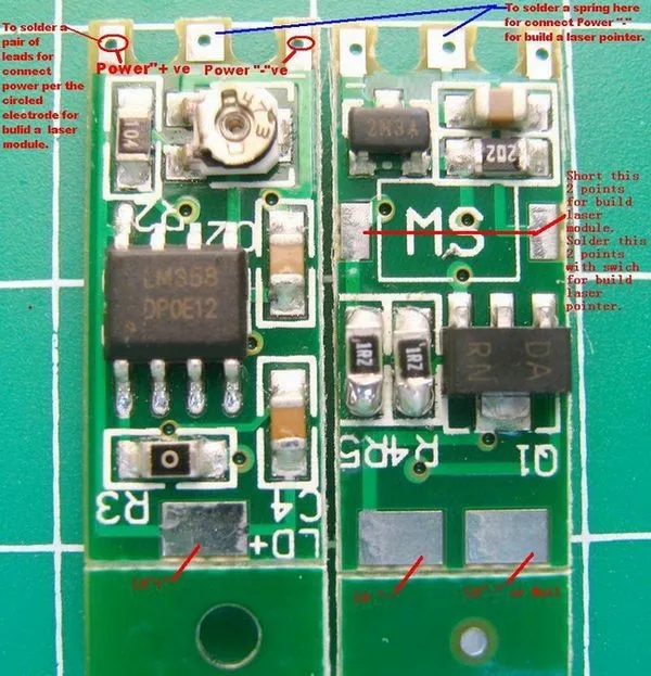 630 980nm красный светильник зеленый лазерный драйвер платы 3 0 4 5 V постоянный ток