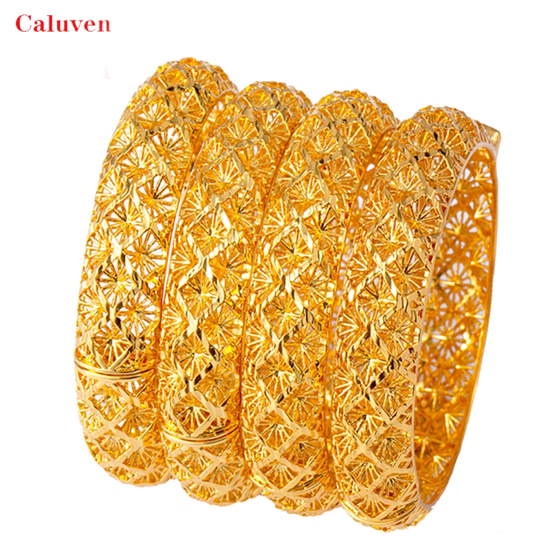 4 шт./лот Дубайский Золотой браслет ювелирные изделия эфиопские африканские