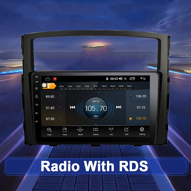 Автомобильный мультимедийный dvd плеер Funrover 8 ядер 2 din Android 9 0 для Mitsubishi Pajero V97 V93 2006