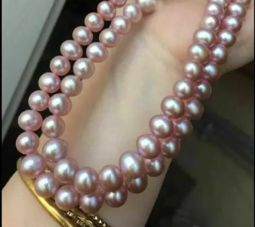AAAA 9-10 mm PURPLE south sea pearl necklace 35 inch