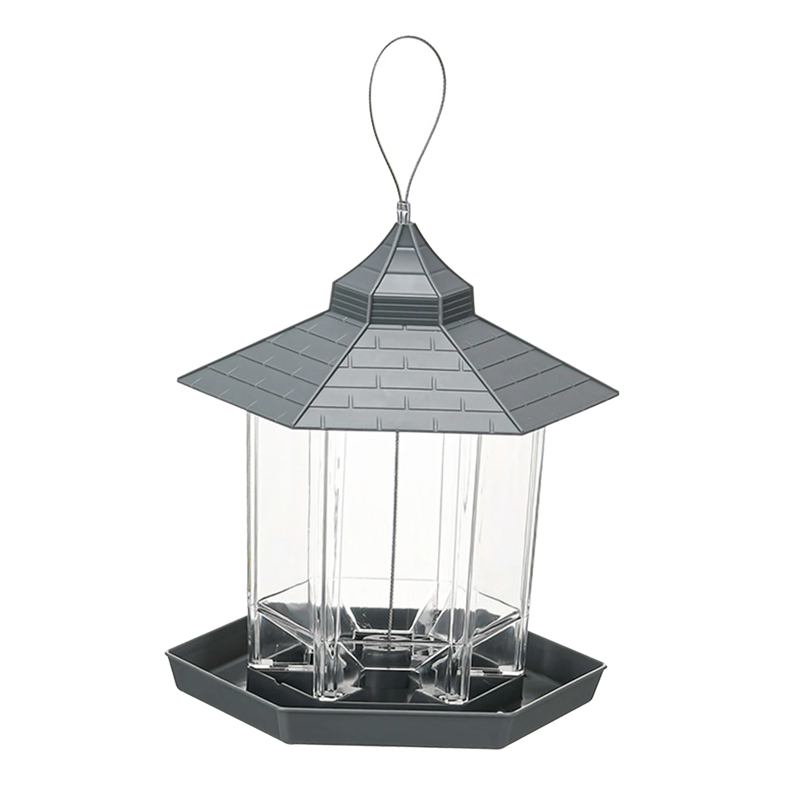 

Hanging Gazebo Wild Bird Seed Feeder for Garden Yard Outside Decor 1000ML