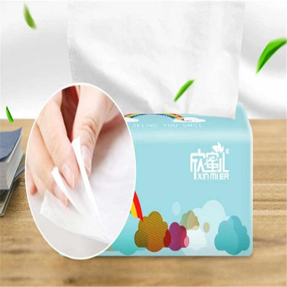 3 слоя 100 штук натуральные необработанные древесной массы откачка Туалет Бумага