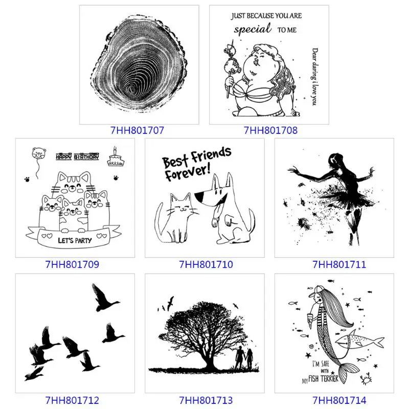 Прозрачная силиконовая печатная карта Fly Bird прозрачные штампы для скрапбукинга