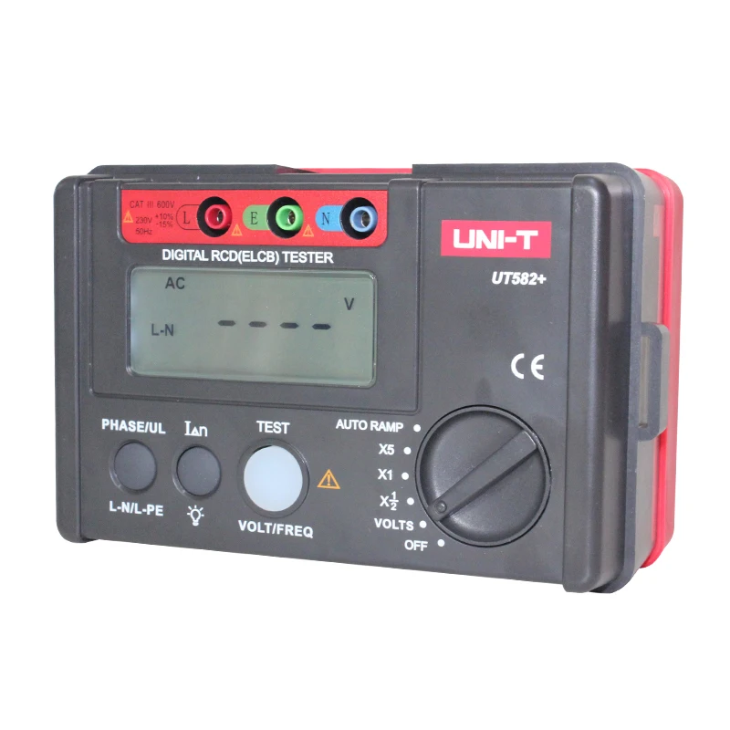 UNI-T UT582+ Цифровой тестер УЗО (ELCB) Тестер переключателя защиты от утечек / Цифровое