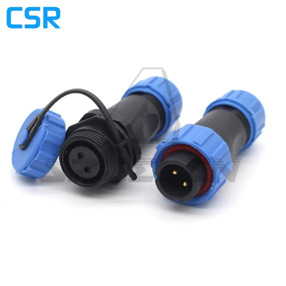 SP13 водонепроницаемые разъемы 2 pin соединитель провода в провод круглые разъем