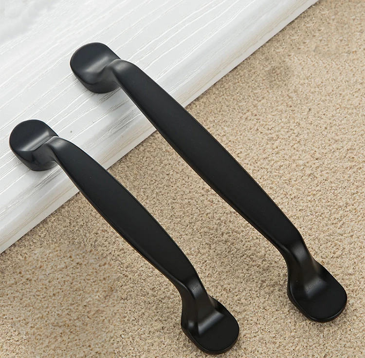 Параметры и ручки выдвижной ящик шкафа простые черные кухня спальня|Ручки шкафа|