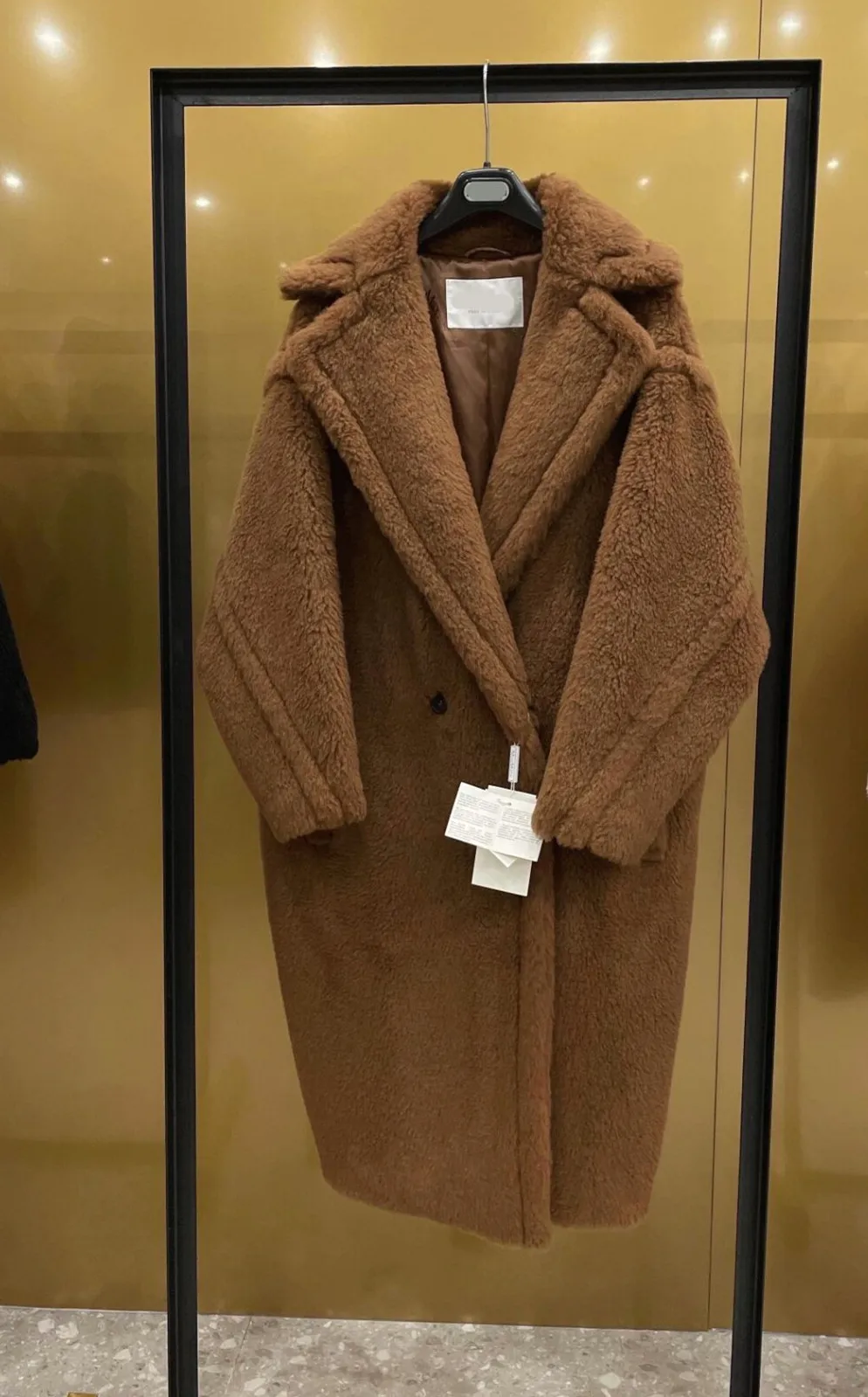 

tobacco Winter Cashmere Coat Women Teddy Bear Coat Mid-length Fur Coat Women High-end Thick Warm Coat Cashmere Coat Color