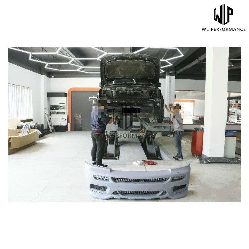 Высококачественный Неокрашенный задний диффузор на передний бампер из ПУ