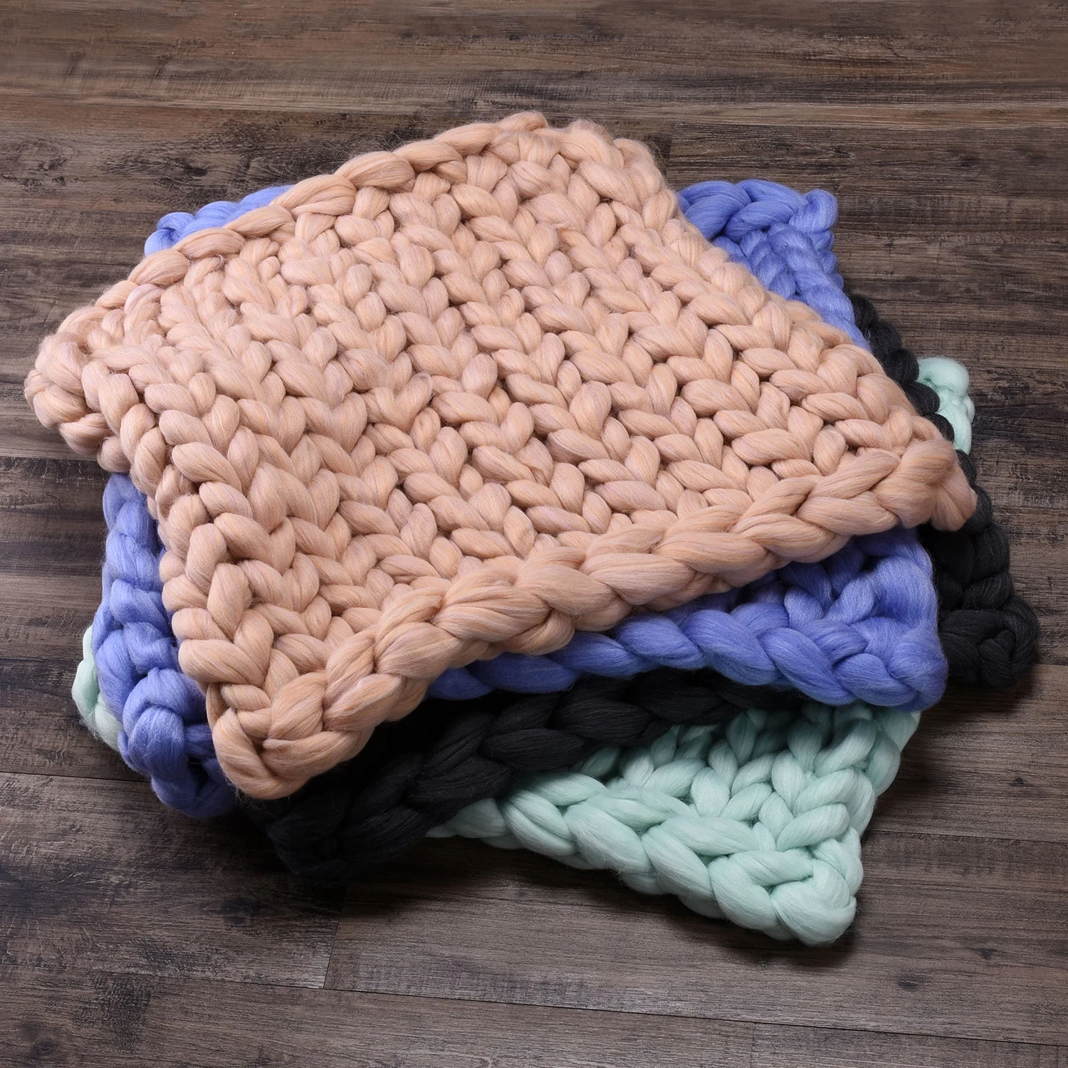 Warm Chunky Hand Knitted Blanket Thick Yarn Throw Arm Knit Sofa Bed Birthday Gift Home Decor D20 | Дом и сад