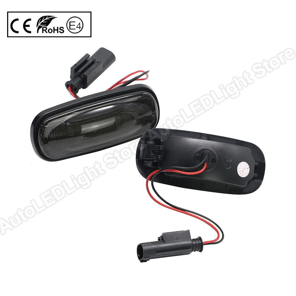 2X Копченый светодиодный Авто Боковой габаритный фонарь поворота светильник для