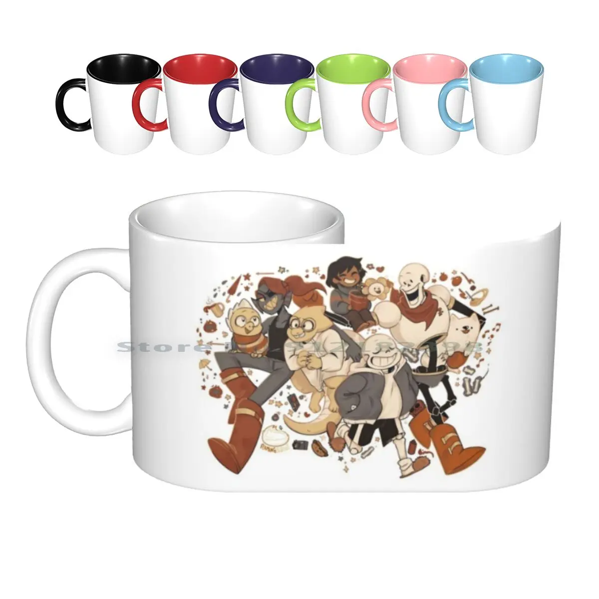 

Home Ceramic Mugs Coffee Cups Milk Tea Mug Undertale Frisk Papyrus Sans Undyne Alphys Monster Kid Flowey Annoying Dog Creative