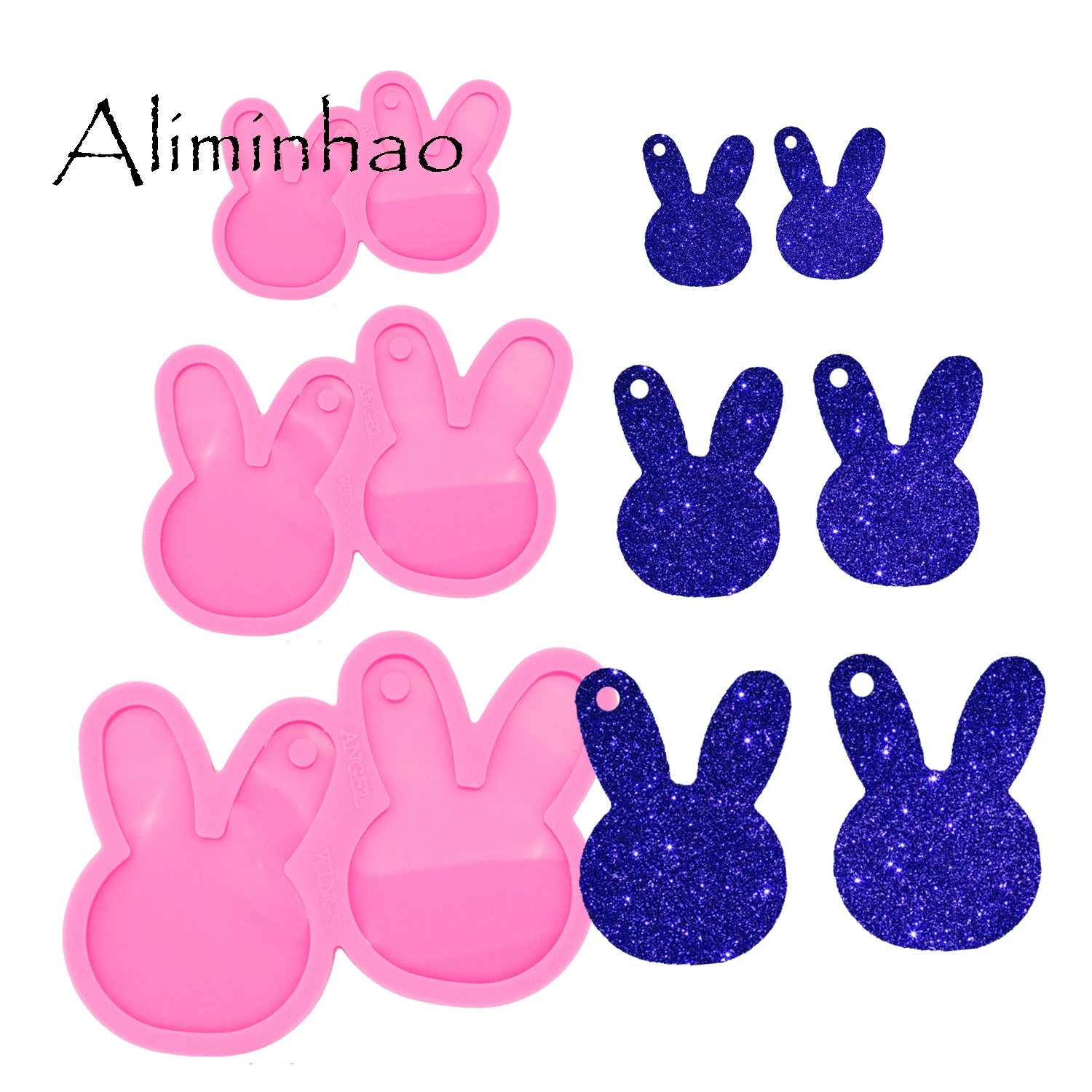 DY0409 L/M/S форма кролика ручной работы сделай сам эпоксидная для сережек