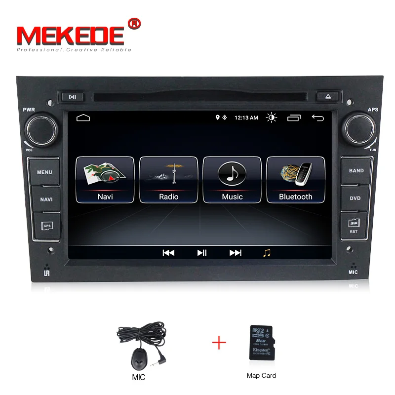 black MEKEDE Android 8,1 Автомобильная dvd-навигационная система плеер для Opel Astra Vectra Antara Zafira Corsa с SWC WIFI BT 3g - Цвет: black