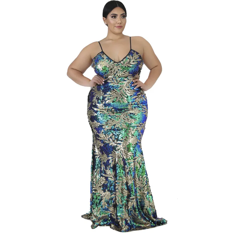 Женское платье на тонких бретельках Повседневное большого размера с треугольным