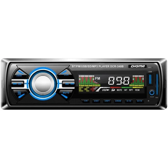 Автомагнитола Digma DCR 340B Bluetooth 4308615|Автомобильные радиоприемники| |
