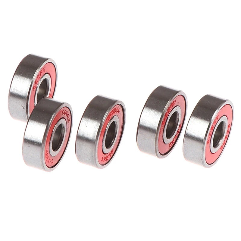 

5Pcs 8x22x7mm Red ABEC-5 608-RS Skateboard Roller Sealed Ball Bearings