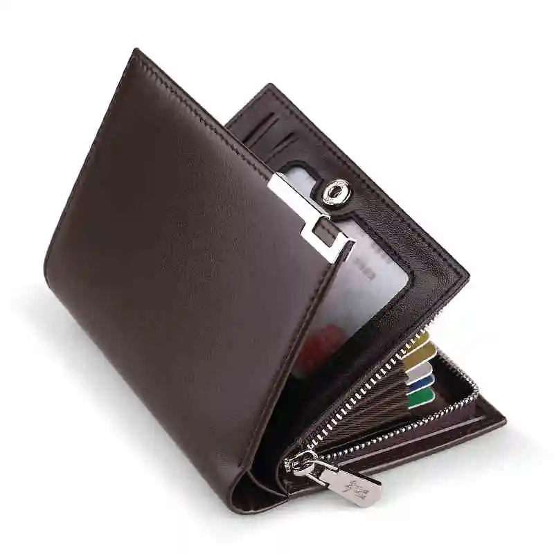 Кошелек Rfid мужской короткий на молнии Деловой держатель для карт спилок erkek cuzdan