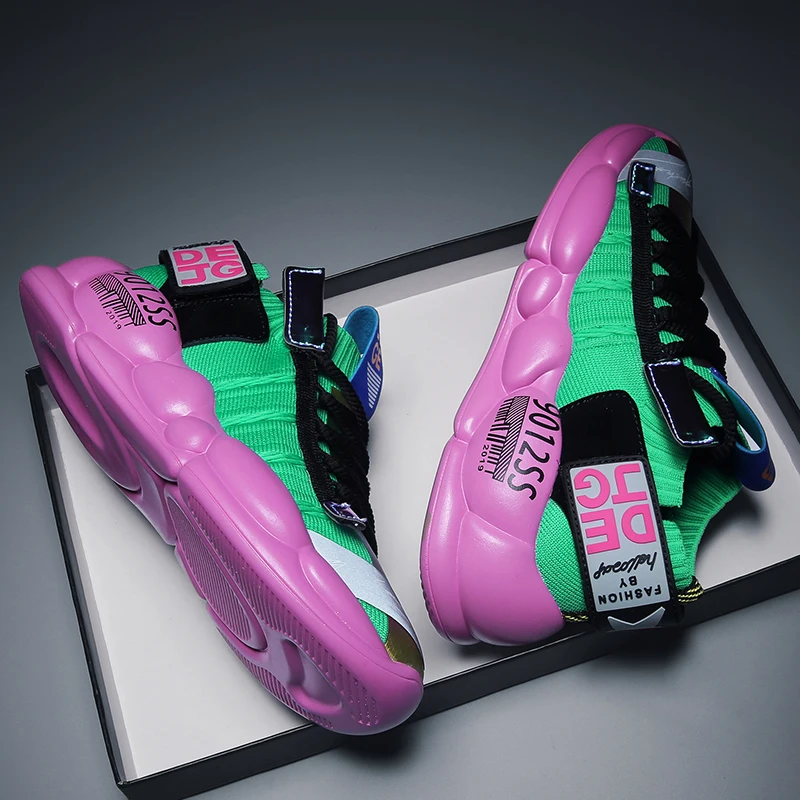 

Женские кроссовки унисекс, сетчатые, на толстой подошве, повседневные, весна-осень, 2020