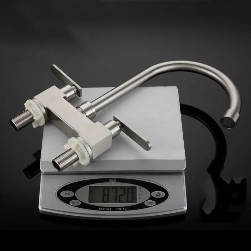 Смеситель для раковины с двумя отверстиями из нержавеющей стали G1/2 304 смеситель