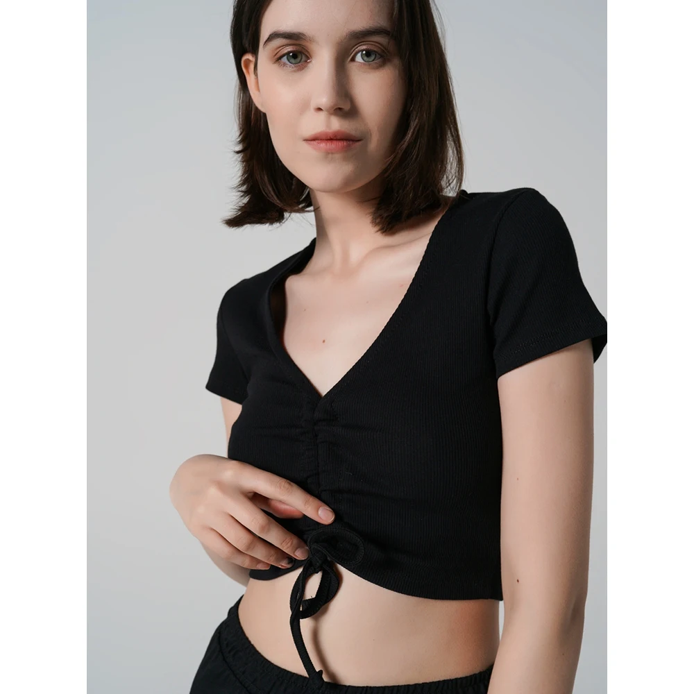 Футболка с кор.рукавом Чёрный 95% Хлопок 5% Лайкра|Футболки| |