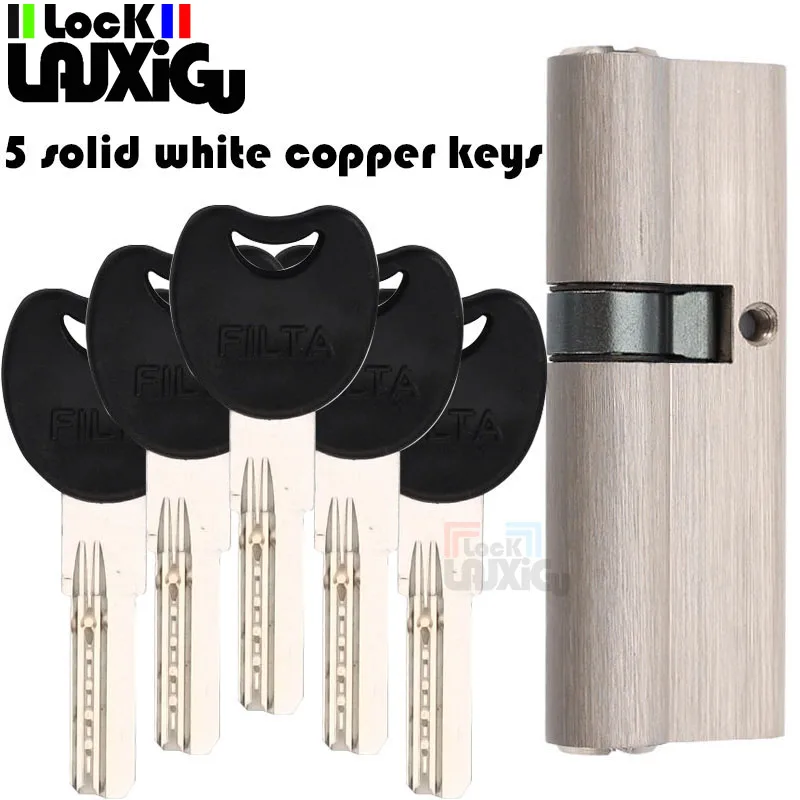 

Common lock cylinders Cylinder lock for entrance door Outdoor door lock Cylinder door lock 5 cupronickel keys Key lock