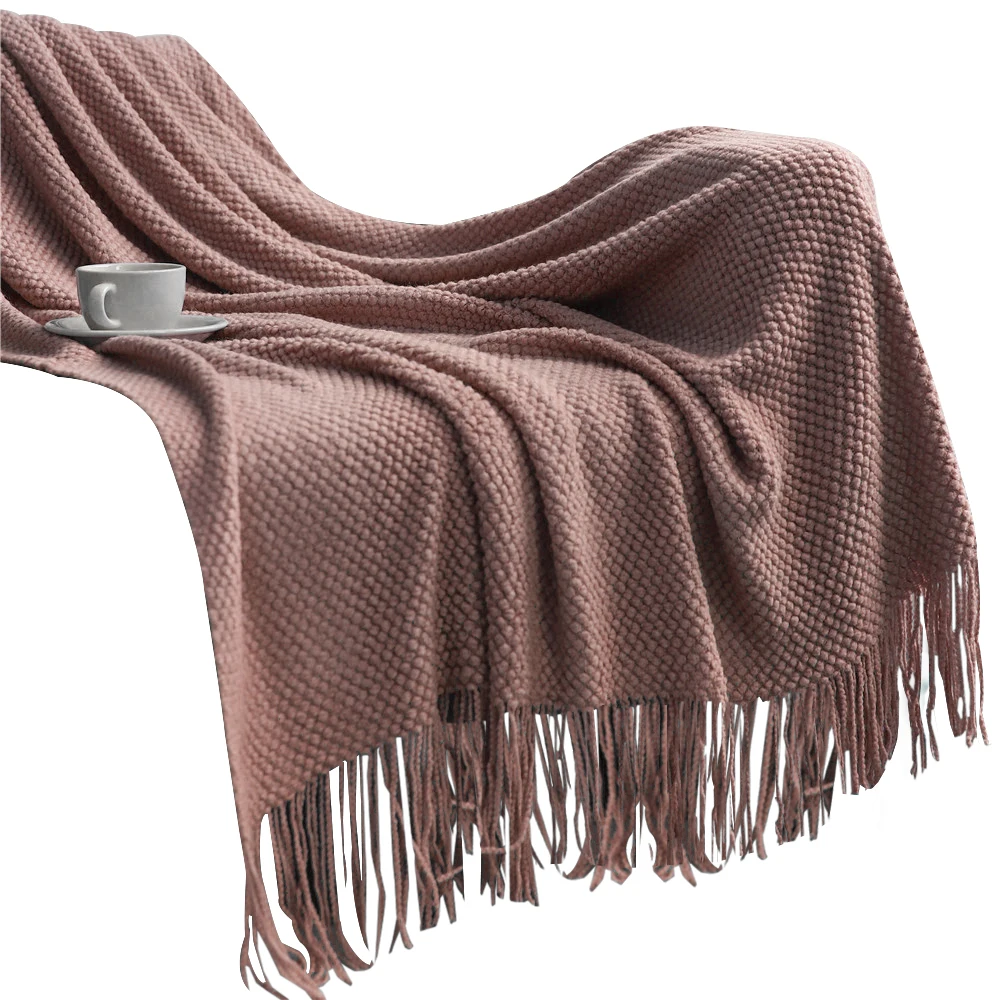 Одеяло для дивана нордическое вязаное одеяло из ниток кровати плед дорожное сна