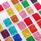 6 ячеек, стеклянный, металлический, дробленый камень, полимерный наполнитель, украшение для стола сделай сам, наполнитель для торта, фруктов