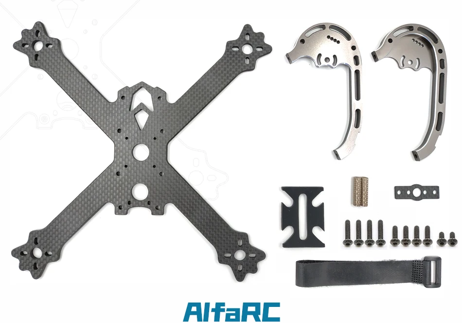 Квадрокоптер AlfaRC Jaguar 210 из углеродного волокна FPV frestyle True X, комплект рамы для радиоуправляемого дрона FPV Racing