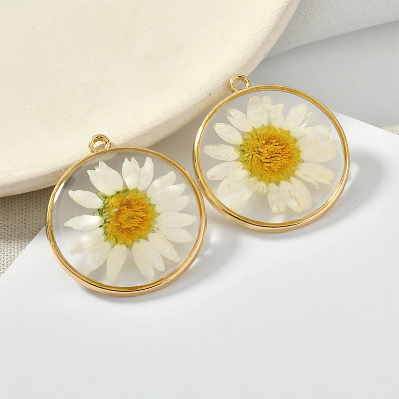 Минимальный заказ 20 шт./лот сушеные натуральные ромашки цветы сердечник