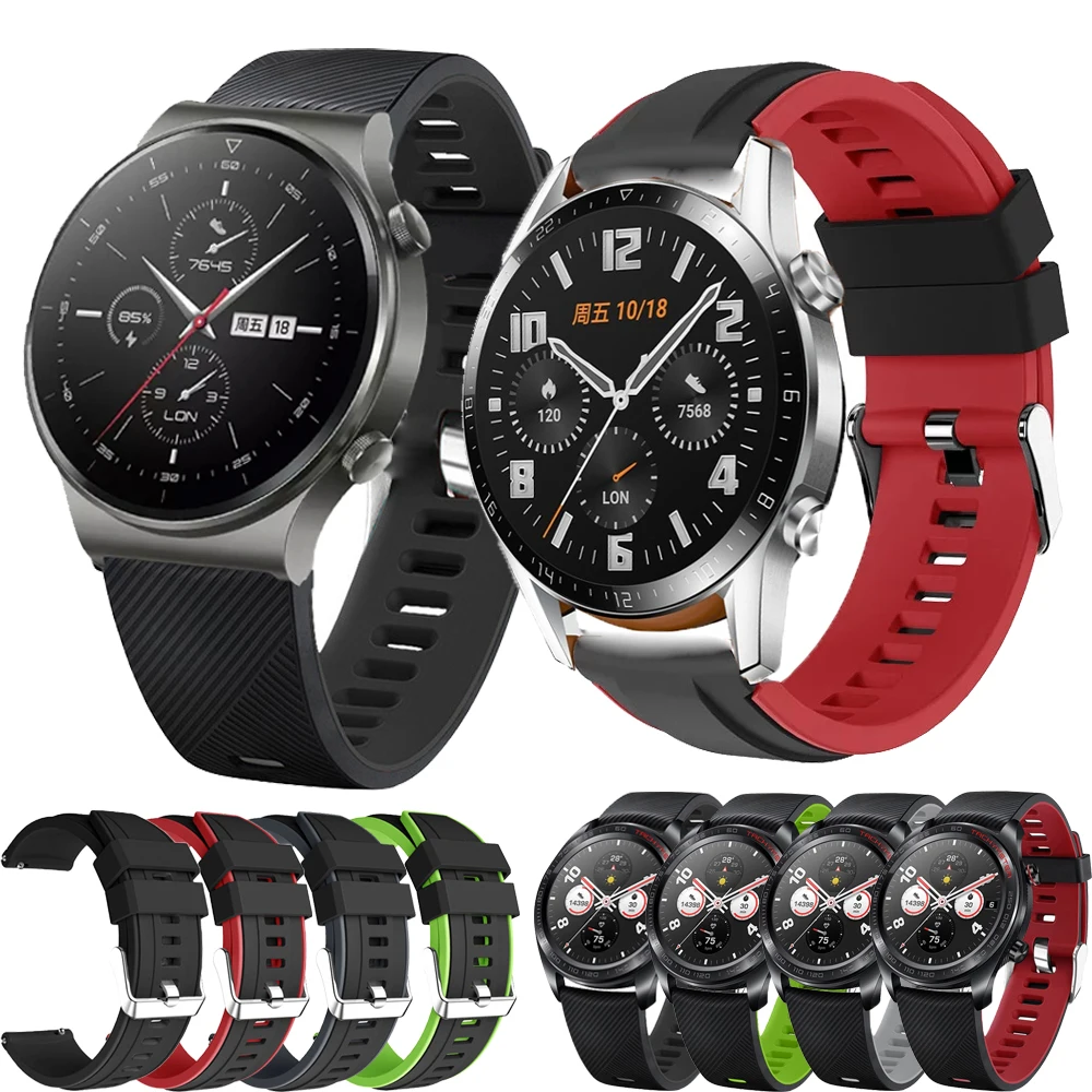 

Ремешок силиконовый для Huawei Watch GT Active/элегантный спортивный браслет для Huawei GT2 46/GT 2 pro/Honor magic 2 46, сменный Браслет 22 мм