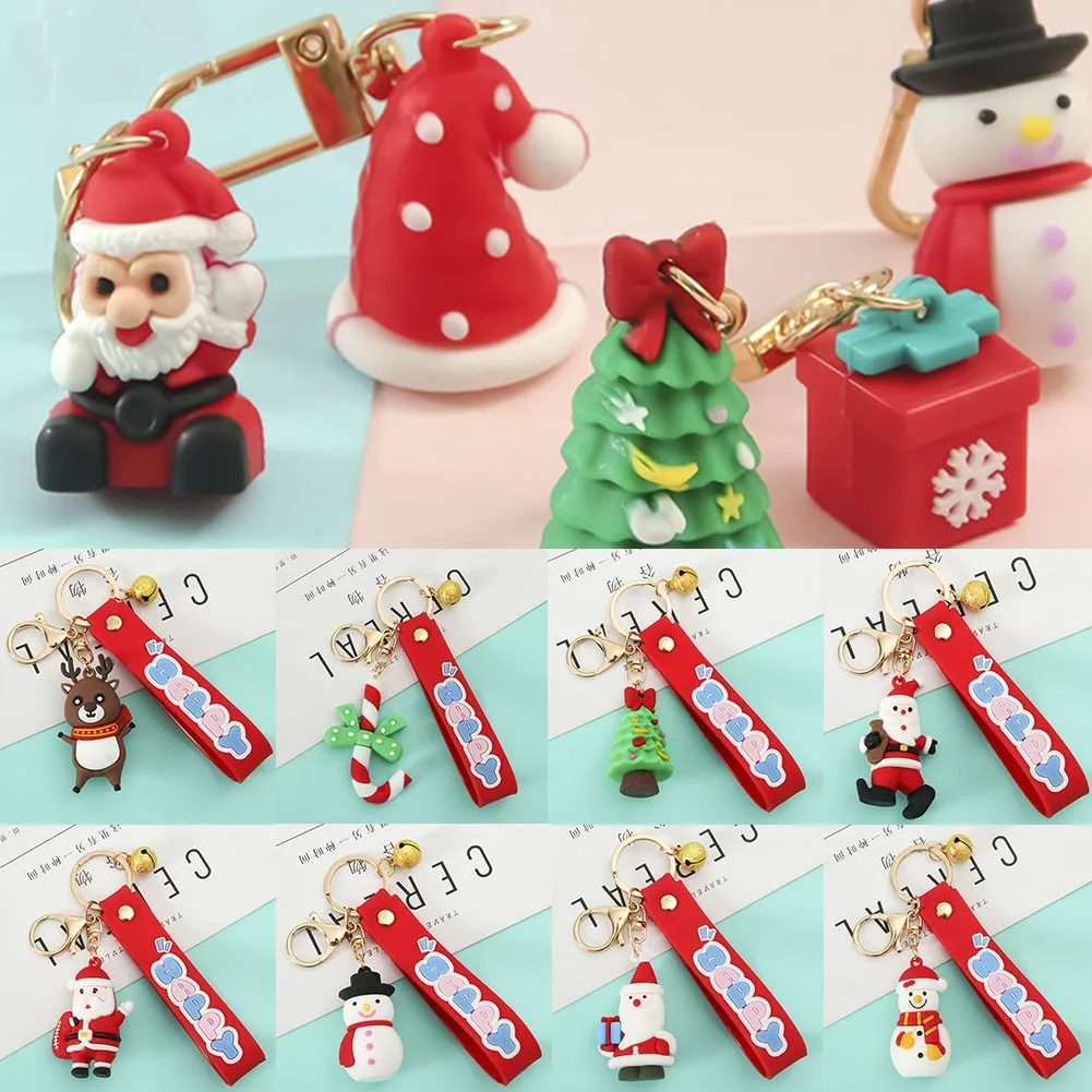 

Creative Simulation Soft Plastic 3D PVC Xmas Keychain Fashion Bag Ornaments Accessories High Quality