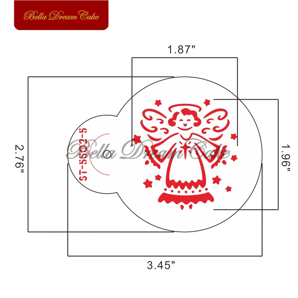 5pcs/set Angel/Elk/Tree Cookies Stencil Christmas Cake Decorating Tools Coffee Stencils Template Mold Baking Accessories | Дом и сад