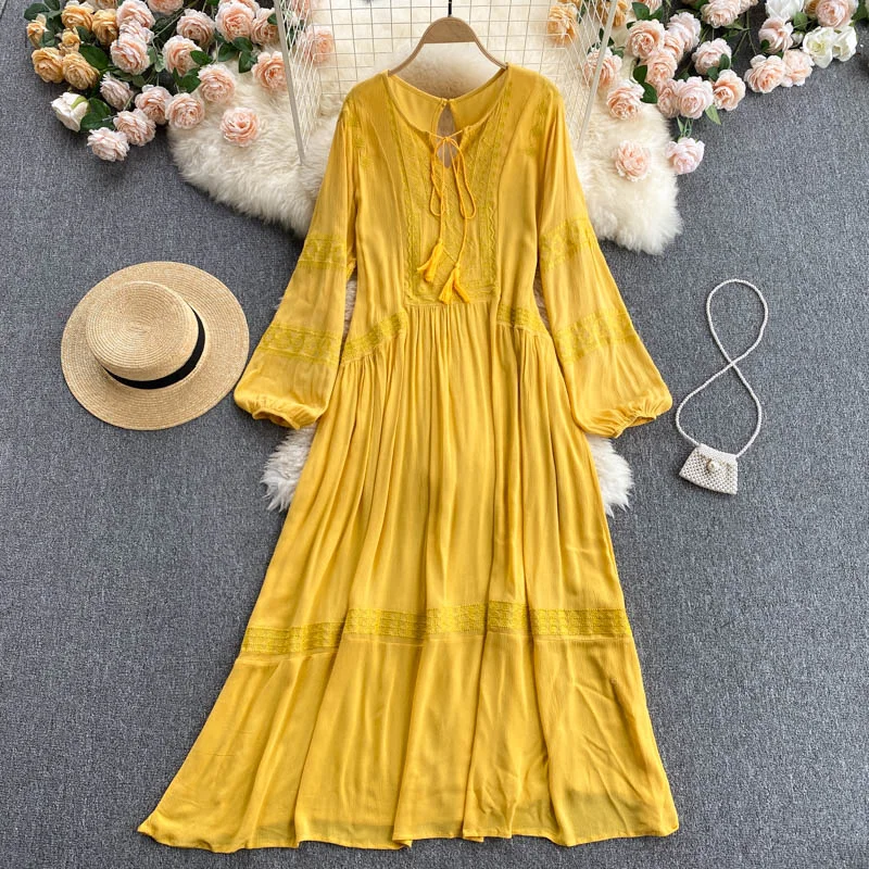 Праздничное платье в богемном национальном стиле новинка 2021 весенне летнее