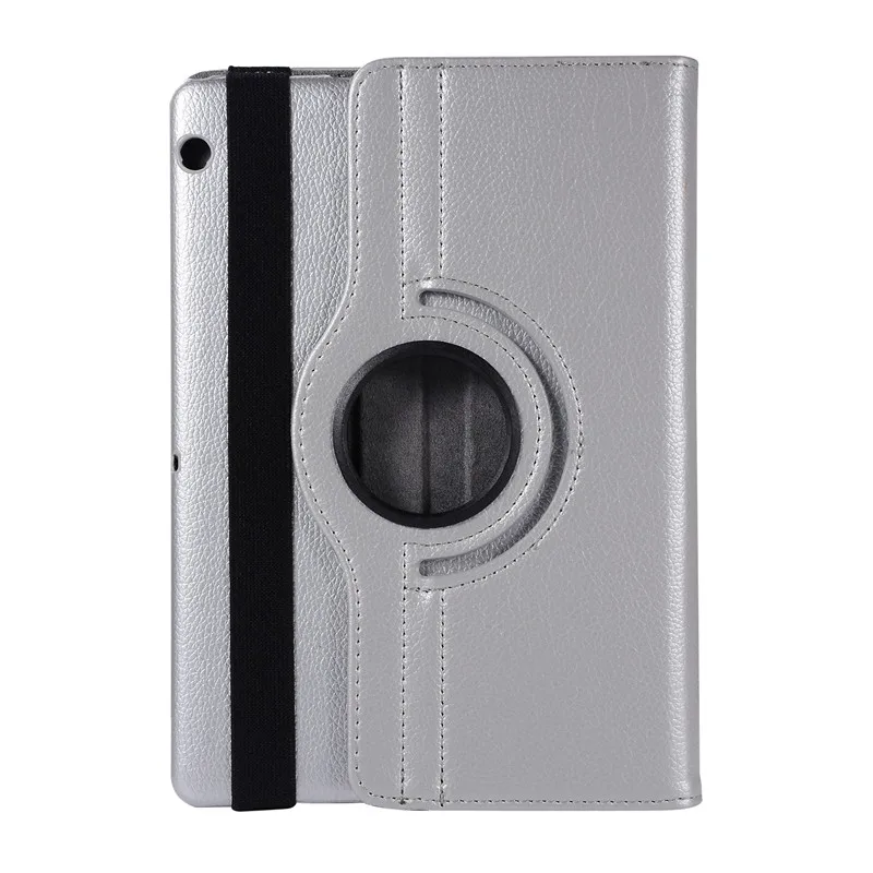 silver 360 Вращающийся чехол для huawei MediaPad T3 10 9,6 ''AGS-L09-L03 W09 жесткий ударопрочный PU кожаный чехол для Honor игровой коврик 2 9,6 чехол - Цвет: silver