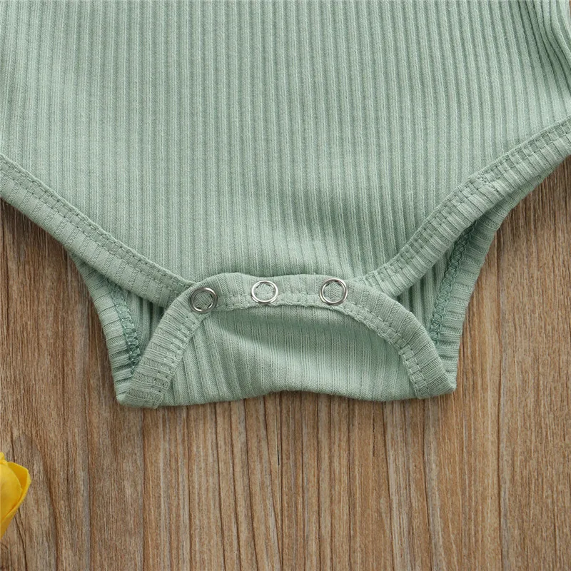 Рождественская одежда для маленьких девочек Боди с длинными рукавами и оборками