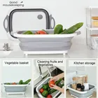 Многофункциональный складной разделочная доска Блюдо Ванна 3 в 1 Складная Раковина сливная корзина путешествия открытый лагерь портативные бассейны #1